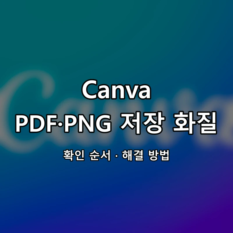 Canva PDF·PNG 저장 화질 대표 이미지