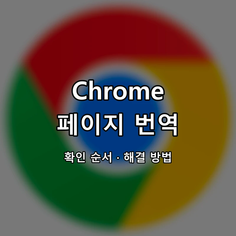 Chrome 페이지 번역 대표 이미지