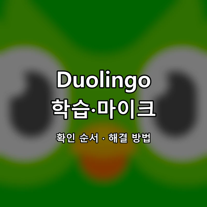 Duolingo 학습·마이크 대표 이미지