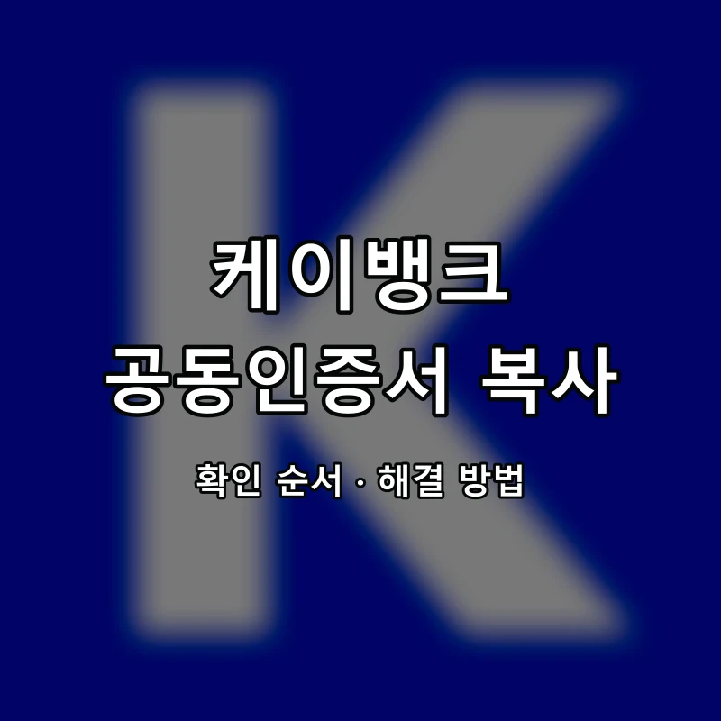 케이뱅크 공동인증서 복사 대표 이미지