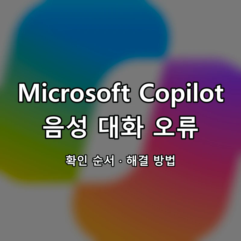 Microsoft Copilot 음성 대화 오류 대표 이미지