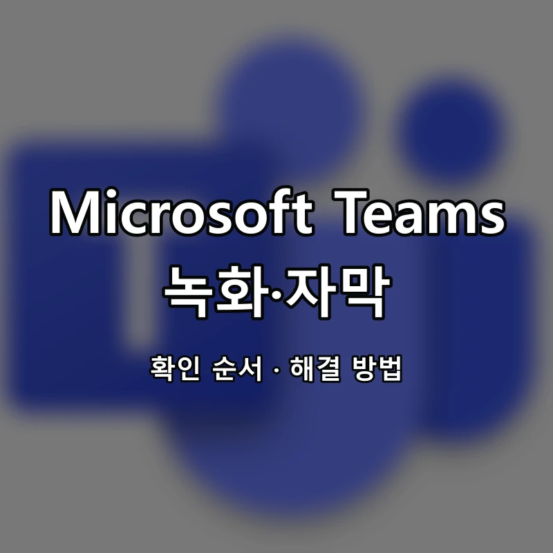 Microsoft Teams 녹화·자막 대표 이미지