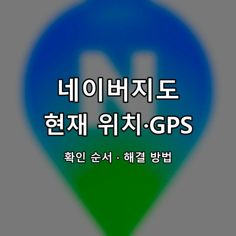네이버지도 현재 위치·GPS 대표 이미지