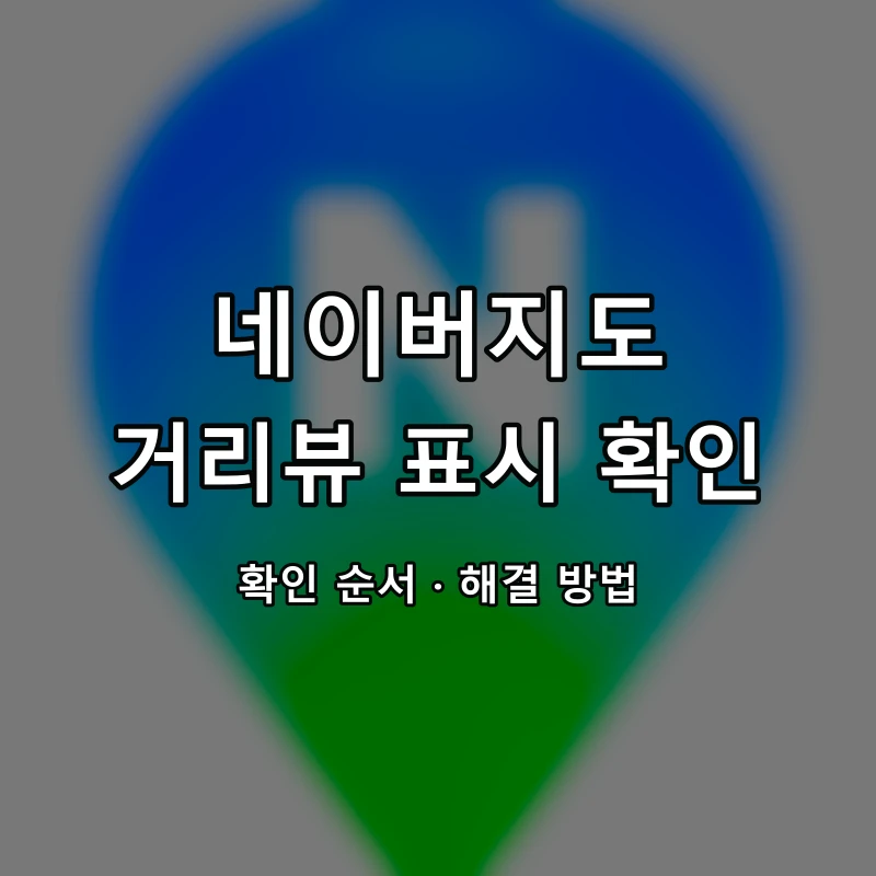 네이버지도 거리뷰 표시 확인 대표 이미지