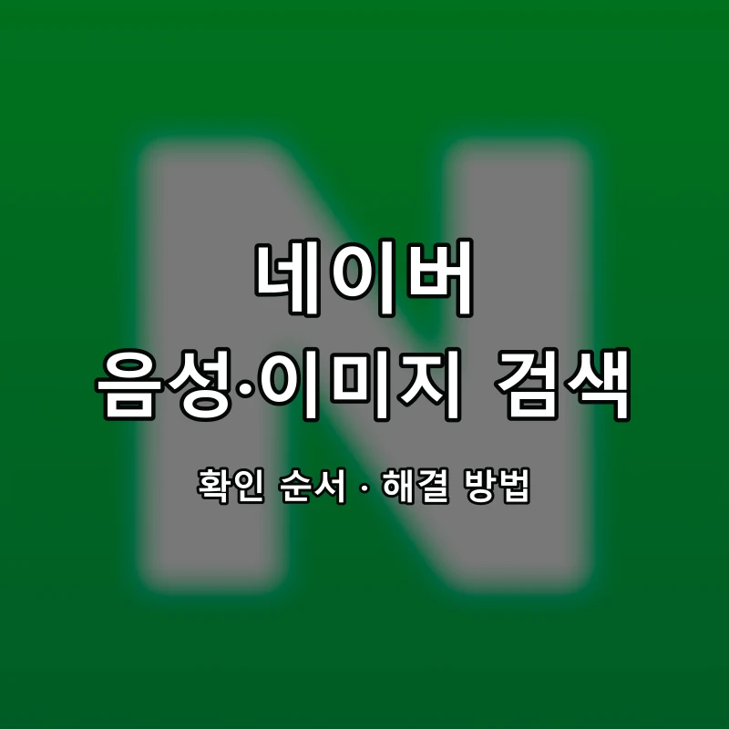 네이버 음성·이미지 검색 대표 이미지