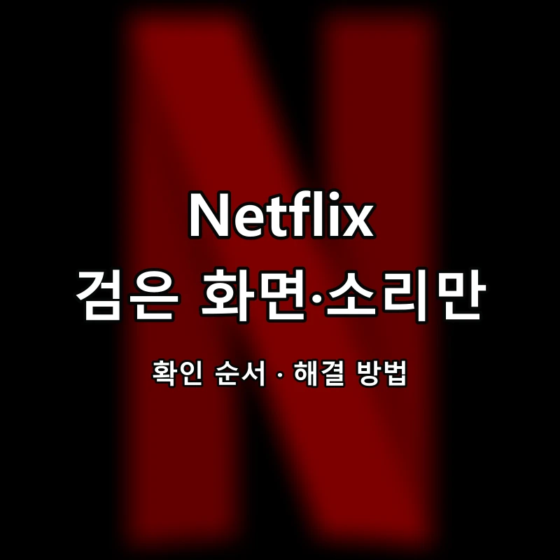 Netflix 검은 화면·소리만 대표 이미지