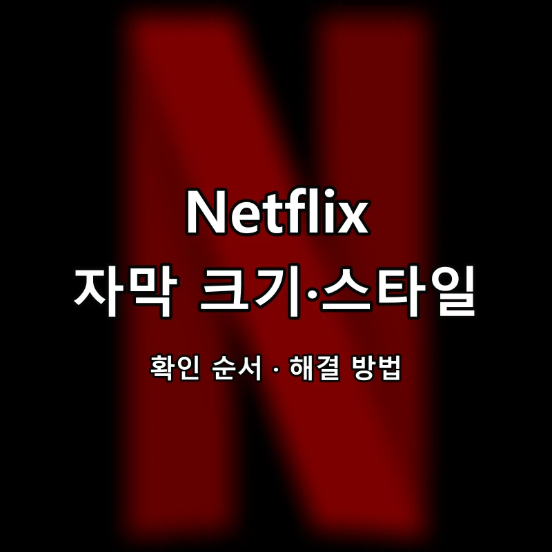 Netflix 자막 크기·스타일 대표 이미지