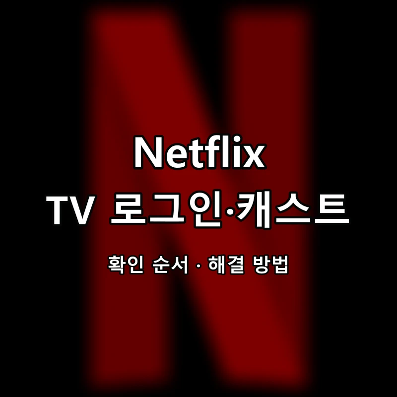 Netflix TV 로그인·캐스트 대표 이미지
