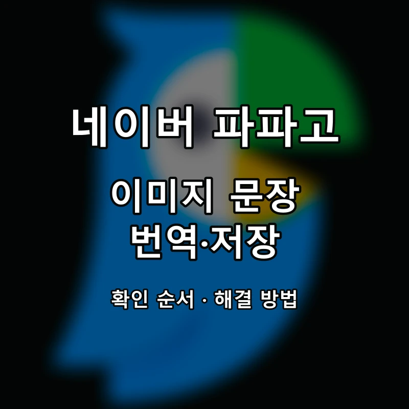네이버 파파고 이미지 문장 번역·저장 대표 이미지