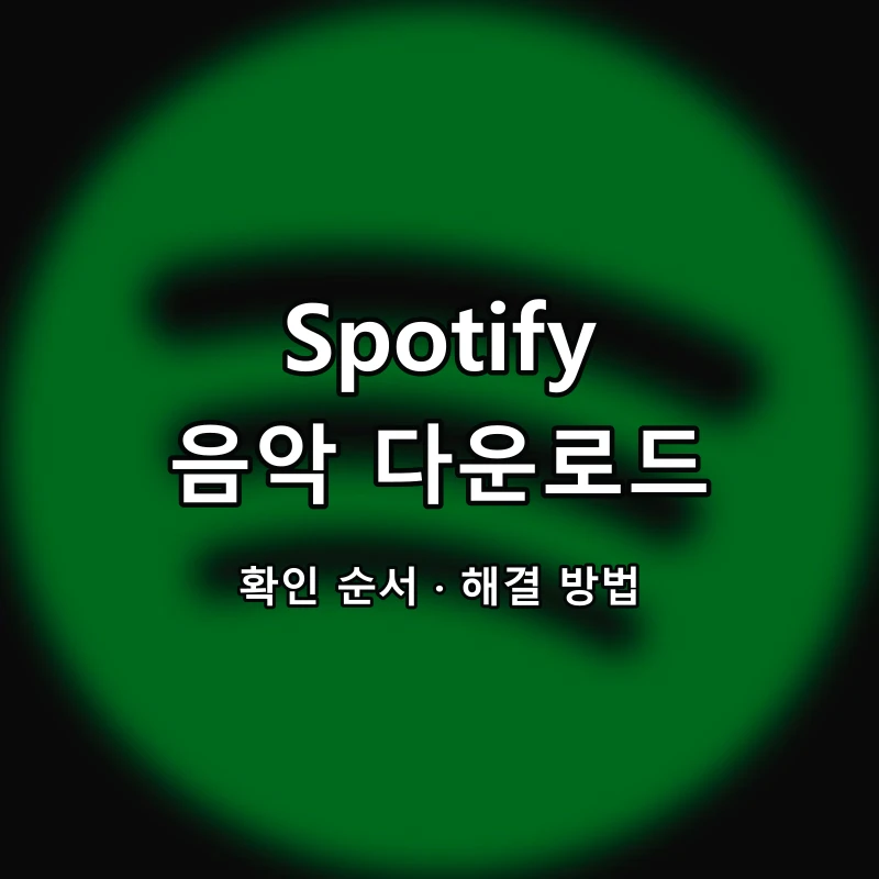 Spotify 음악 다운로드 대표 이미지