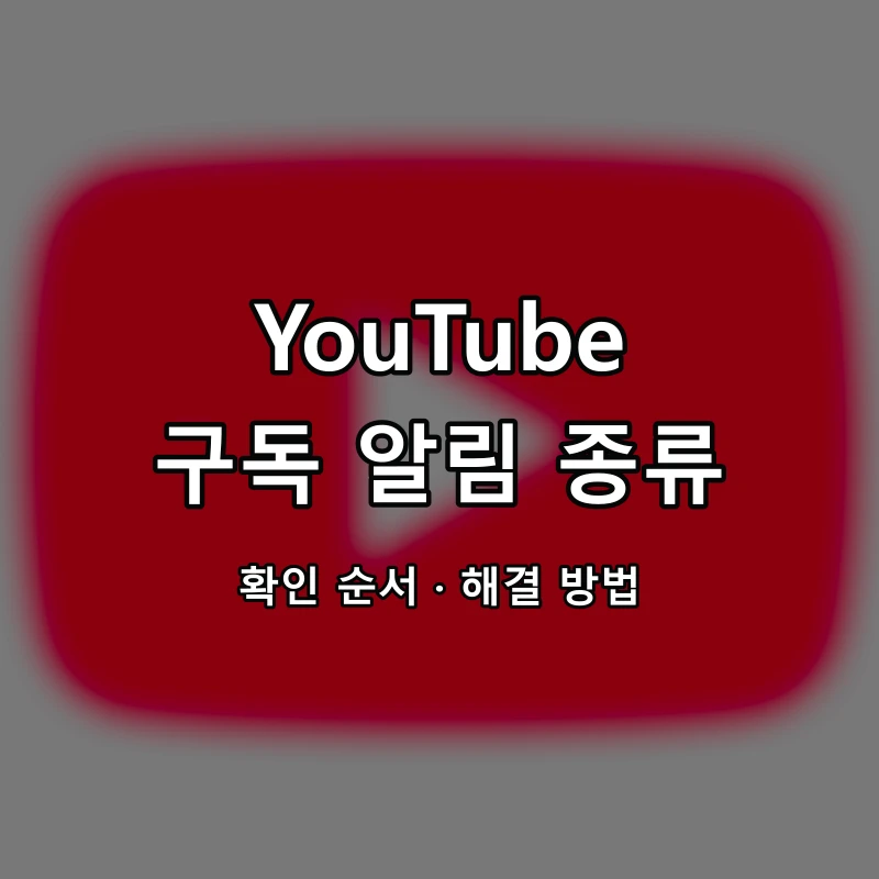 YouTube 구독 알림 종류 대표 이미지